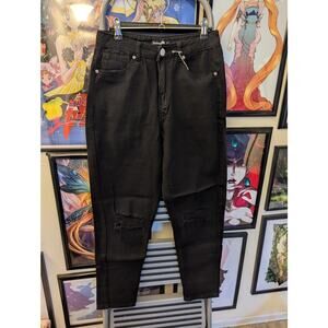 Boohoo Black Distressed Jeans Sz 6